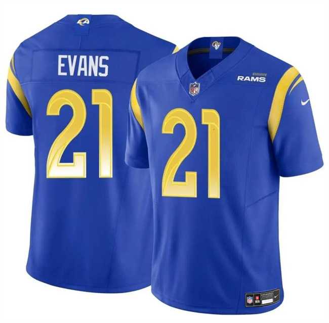 Men & Women & Youth Los Angeles Rams #21 Zach Evans Blue 2024 F.U.S.E Vapor Untouchable Stitched Jersey